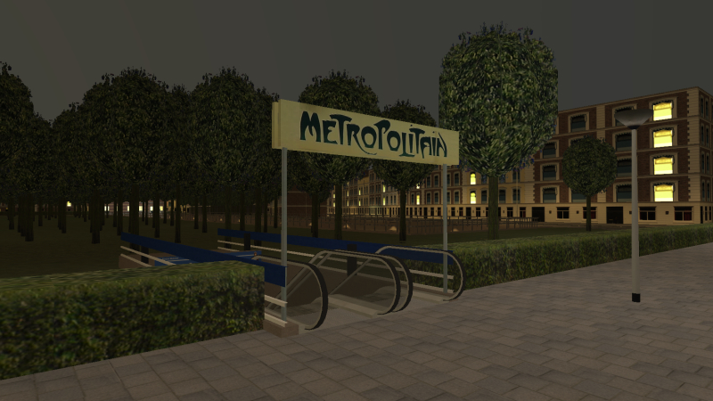 Janeway Park is certainly trying to look like Paris Metro as the 'Metropolitain' sign was displayed a few years back. Unfortunately, this was situated in the Dutch city of Rijndam and this sign has since been taken down.
