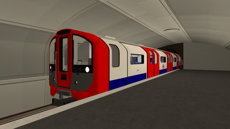 LU Waterloo &amp; City Line train arrives at Bank following the shuttle service from Waterloo.