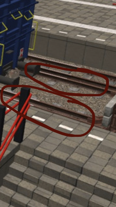 I marked the double tracks