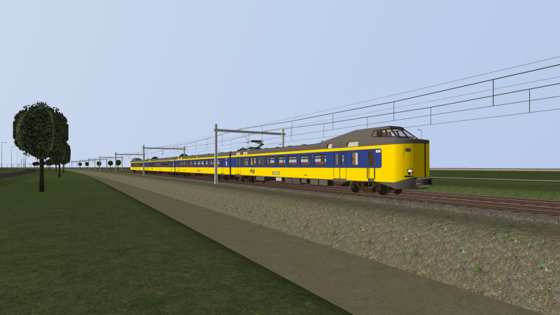 On the evening of 31st May 2020, NS ICM unit approaches Delfsblaak as the train was working the Simvliet Centraal to <br />Eindhoven service.
