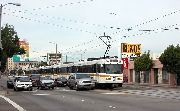 Blue Line on Washington Blvd in LA