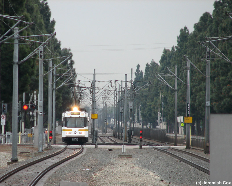 Blue Line crossing 119th St before Willowbrook Station