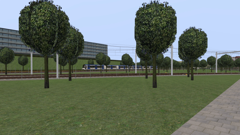 RandstadRail RSG3 unit arrives at Strandboulevard on 10th May 2020 with the terminating Line D service from Simvliet.