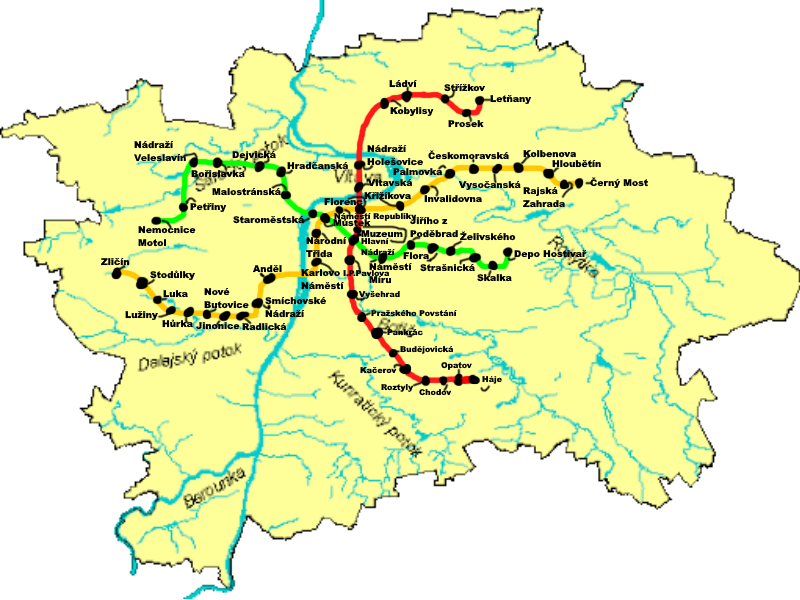 Prague Metro Map