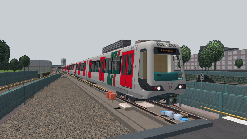 RET MG2/1 EMU arrives at De Bergen on Wednesday 27th October 2021 as it takes charge of the Simvilet Centraal to <br />Delfsblaak Line C working.