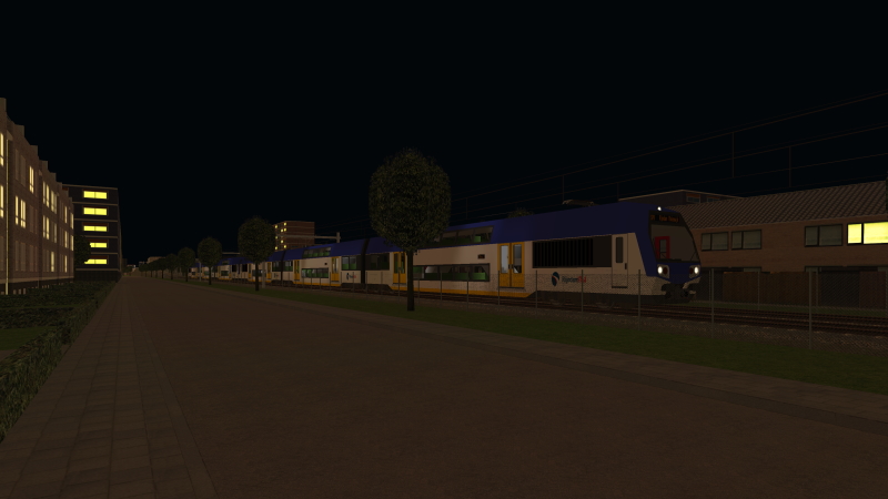 RijndamRail RR-DDM EMU takes charge of the 23:05 Noordvliet to Rijndam Molenwijk train on the late evening of Tuesday 17th May 2022 as it is seen at Blaak.
