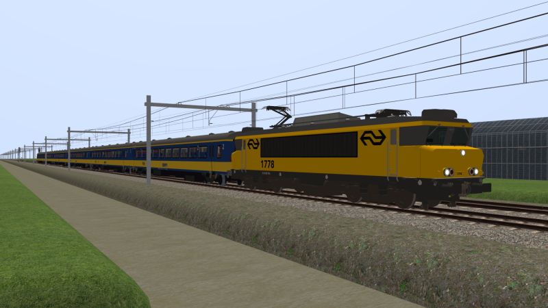 On Saturday 27th August 2022, NS 1778 nears Essim West on a 18:45 Hageningen Centraal to Nederdam working.