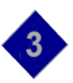 Blue number sign